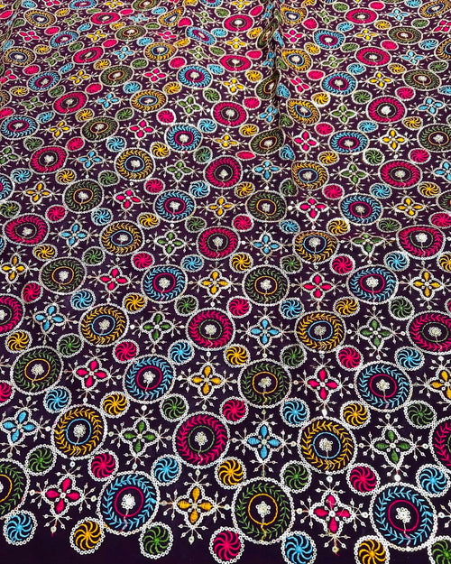 GEORGETTE MULTI THREAD SEQUENCE EMBROIDERY